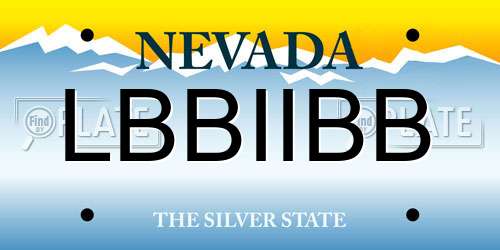 LBBIIBB Nevada License Plate