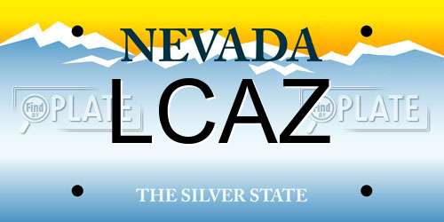 LCAZ Nevada License Plate