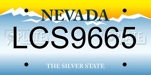 LCS9665 Nevada License Plate