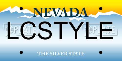 LCSTYLE Nevada License Plate