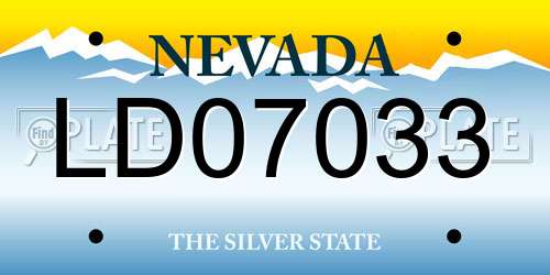 LD07033 Nevada License Plate