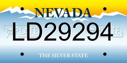 LD29294 Nevada License Plate