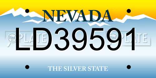 LD39591 Nevada License Plate