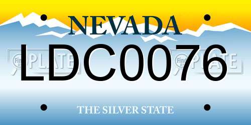 LDC0076 Nevada License Plate