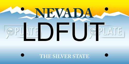 LDFUT Nevada License Plate