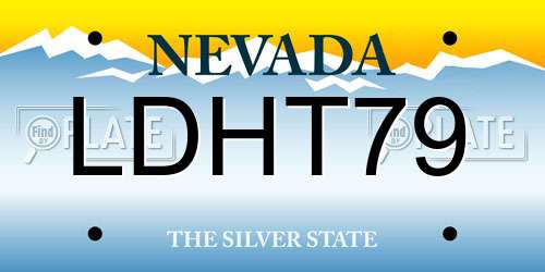 LDHT79 Nevada License Plate