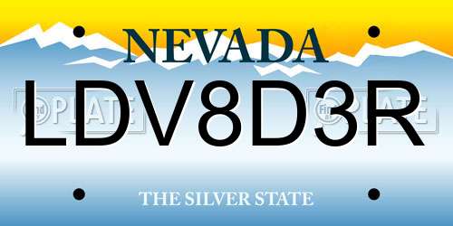 LDV8D3R Nevada License Plate