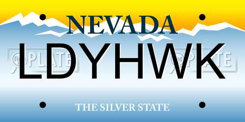 LDYHWK Nevada License Plate