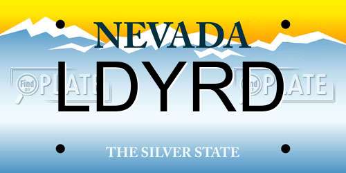 LDYRD Nevada License Plate