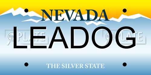 LEADOG Nevada License Plate