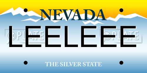 LEELEEE Nevada License Plate