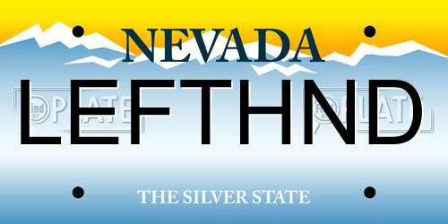 LEFTHND Nevada License Plate