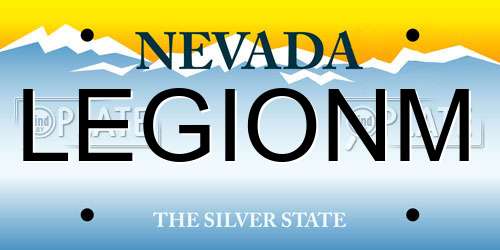 LEGIONM Nevada License Plate
