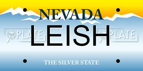 LEISH Nevada License Plate