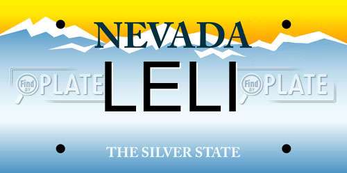 LELI Nevada License Plate