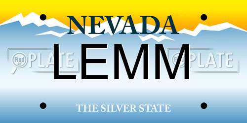 LEMM Nevada License Plate