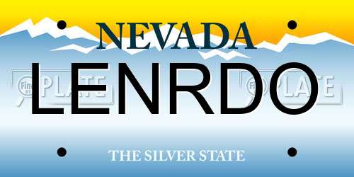 LENRDO Nevada License Plate
