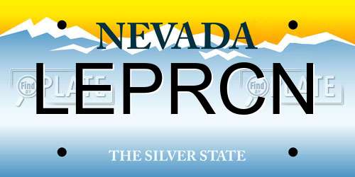LEPRCN Nevada License Plate