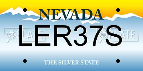LER37S Nevada License Plate