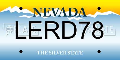 LERD78 Nevada License Plate