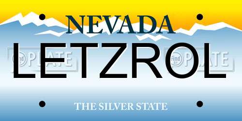 LETZROL Nevada License Plate