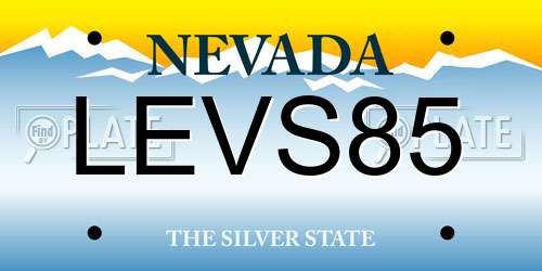 LEVS85 Nevada License Plate