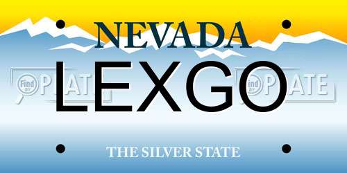LEXGO Nevada License Plate