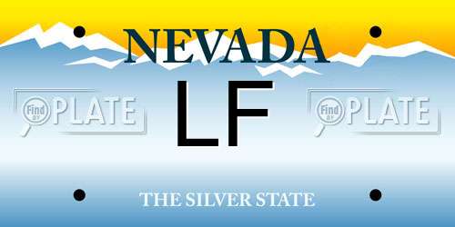 LF Nevada License Plate