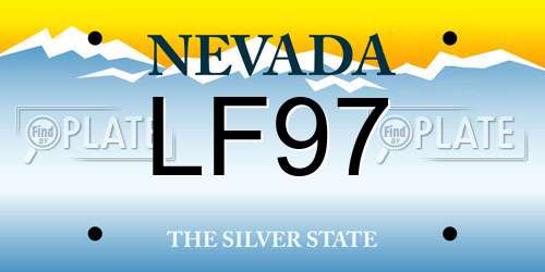 LF97 Nevada License Plate