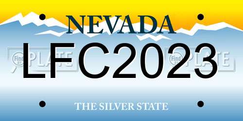 LFC2023 Nevada License Plate