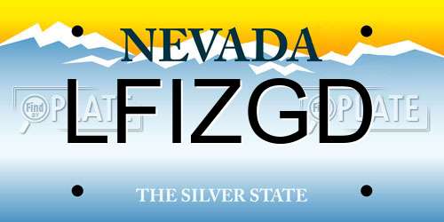 LFIZGD Nevada License Plate