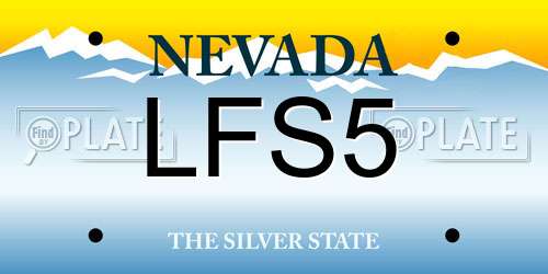 LFS5 Nevada License Plate