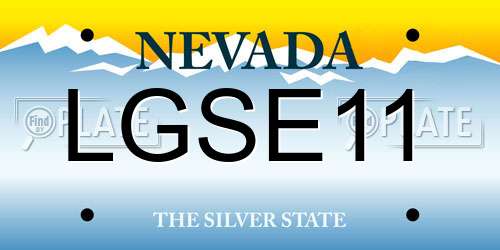 LGSE11 Nevada License Plate