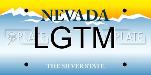 LGTM Nevada License Plate