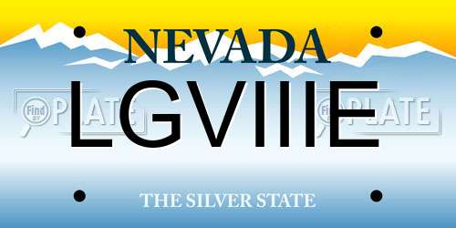 LGVIIIE Nevada License Plate