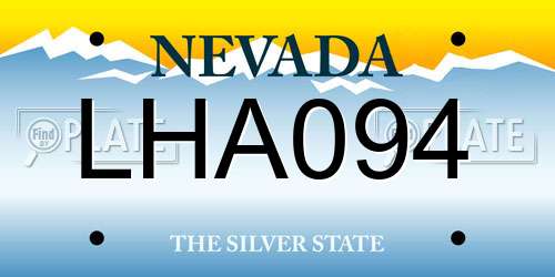 LHA094 Nevada License Plate