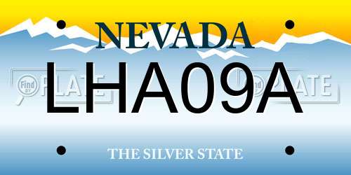 LHA09A Nevada License Plate