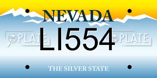 LI554 Nevada License Plate