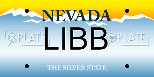 LIBB Nevada License Plate