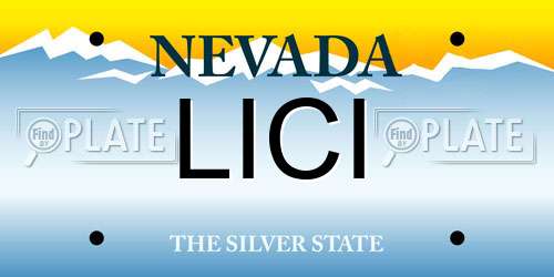 LICI Nevada License Plate