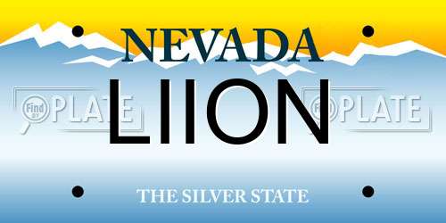 LIION Nevada License Plate
