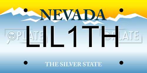LIL1TH Nevada License Plate