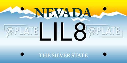 LIL8 Nevada License Plate