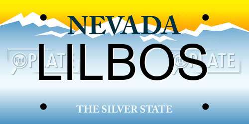LILBOS Nevada License Plate