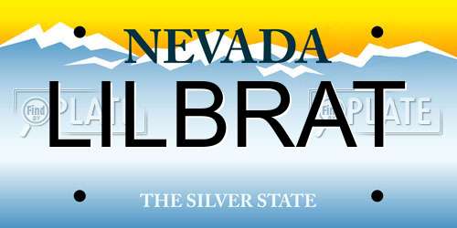 LILBRAT Nevada License Plate
