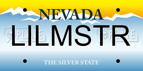 LILMSTR Nevada License Plate
