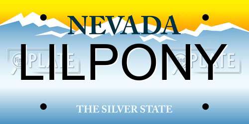 LILPONY Nevada License Plate