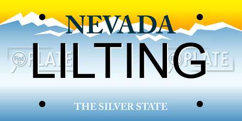 LILTING Nevada License Plate