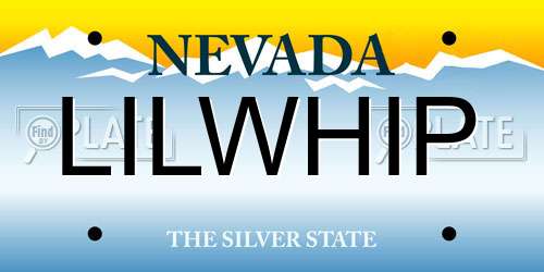 LILWHIP Nevada License Plate