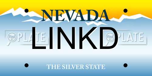 LINKD Nevada License Plate
